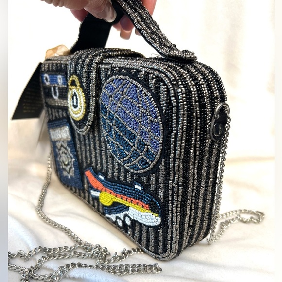 🛫🌏MADE IN INDIA Viral Beaded Travel Themed Crossbody Bag🌏🛫NWT - Picture 4 of 14